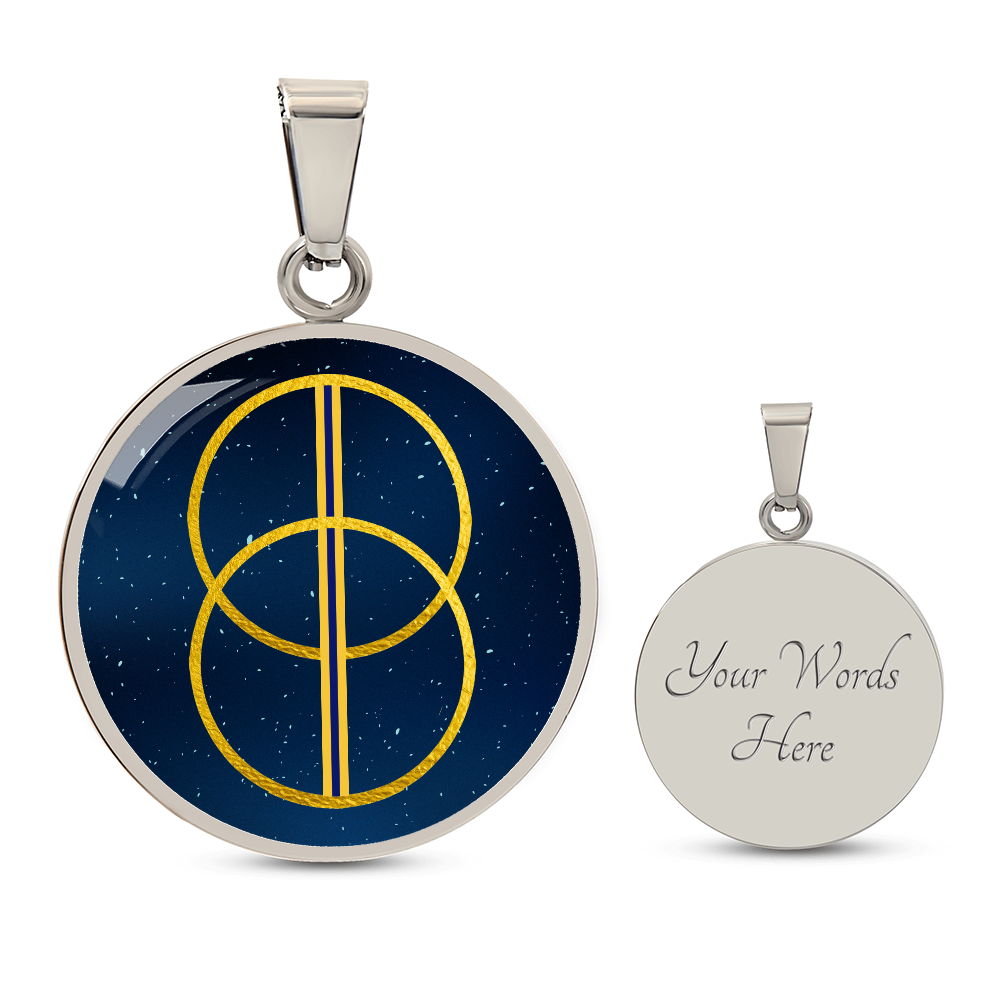 Vesica Piscis Flower of Life Necklace | Sacred Geometry Necklace | Chalice Well Necklace Pendant | Avalon Spiritual Jewelry
