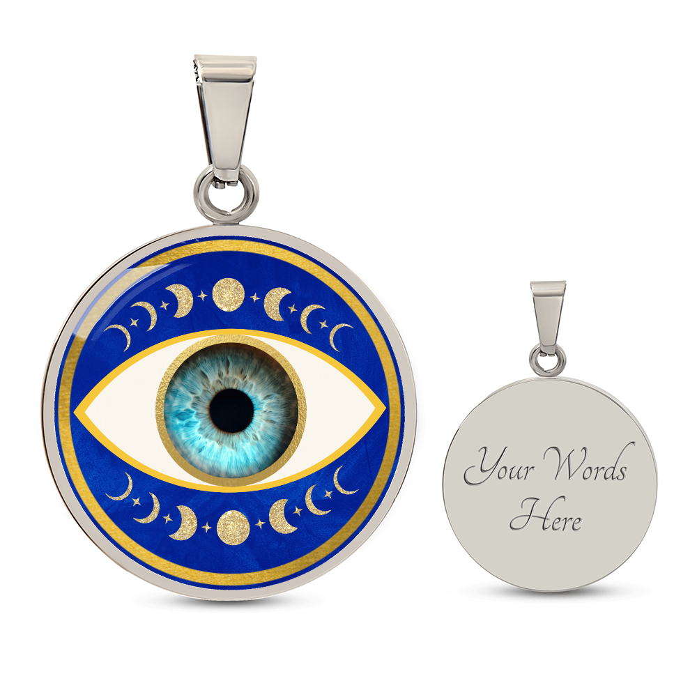 Evil Eye & Triple Moon Pendant