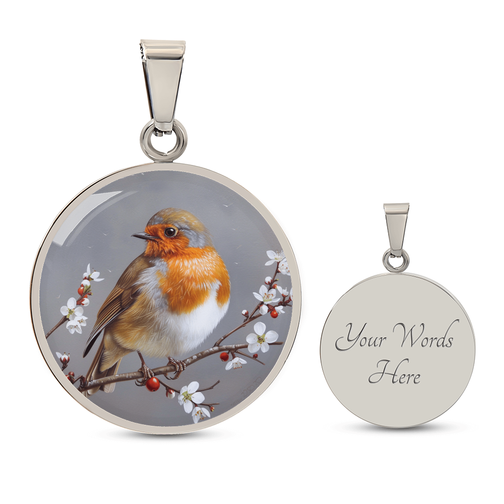 Red Robin Bird Pendant Necklace | Nature Inspired Jewellery | Bird Necklace | Bird Lover Gift | Vintage Robin Bird Charm