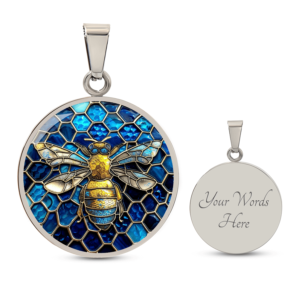 Bee Charm, Faux Stained Glass Bee Pendant, HoneyBee Charm,  Bee Lover Gift