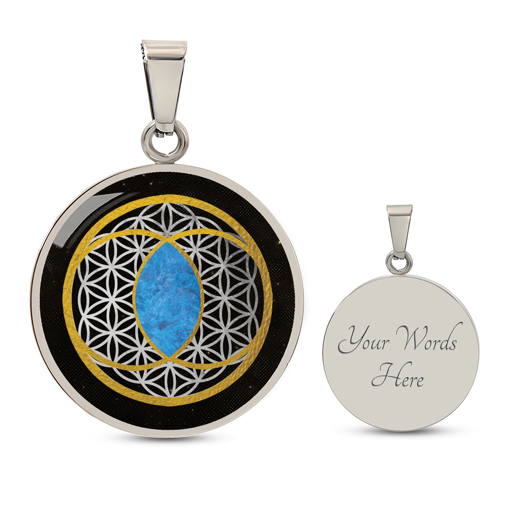 Vesica Piscis & Flower of Life Necklace | Sacred Geometry Necklace