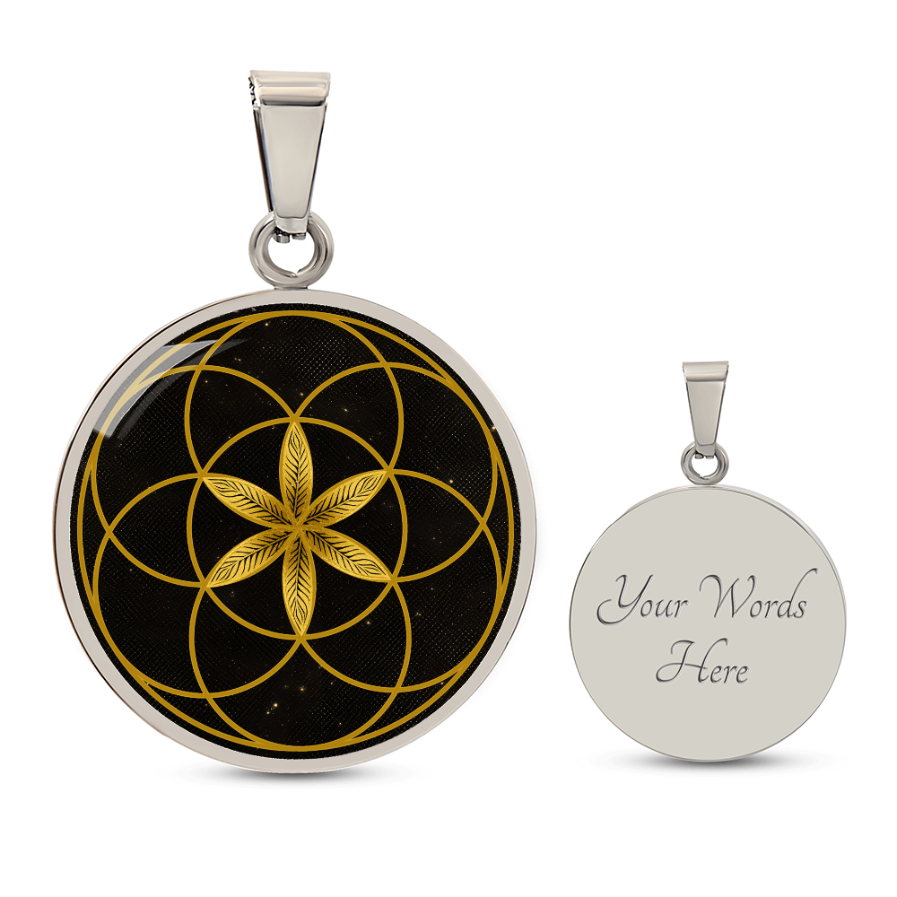 Seed of Life Sacred Geometry Necklace | Mandala Pendant | Seed of Life Charm | Spiritual Yoga Jewelry