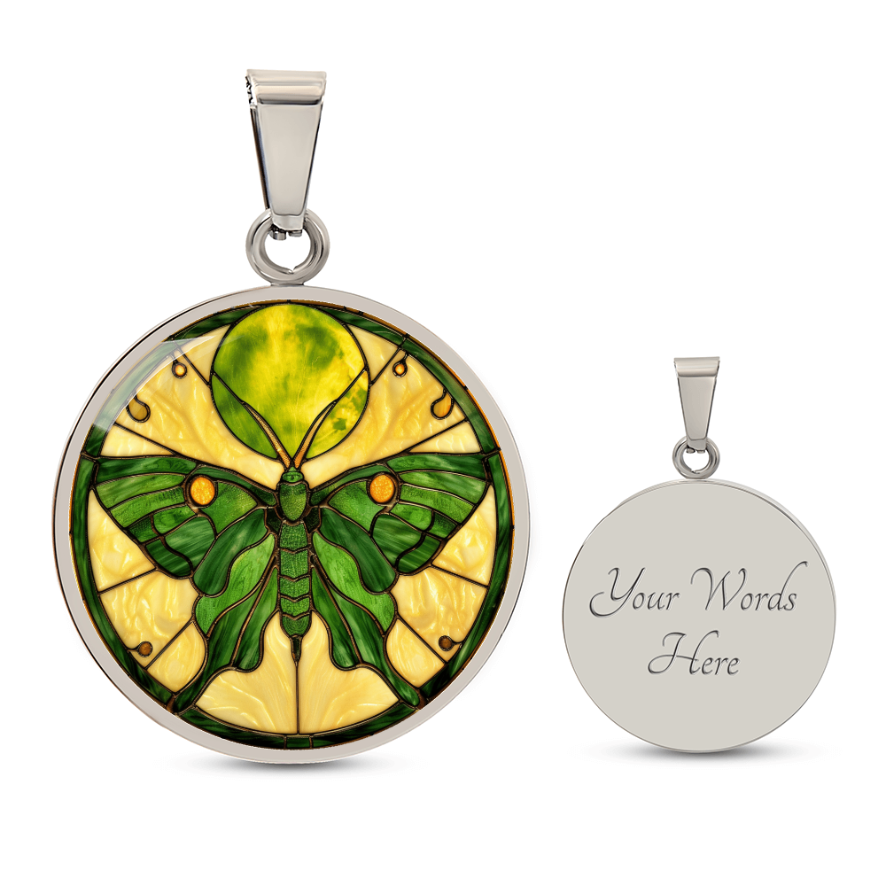 Luna Moth Vintage Necklace | Intuition Jewelry | Whimsical Goth Jewelry  | Bug Jewelry