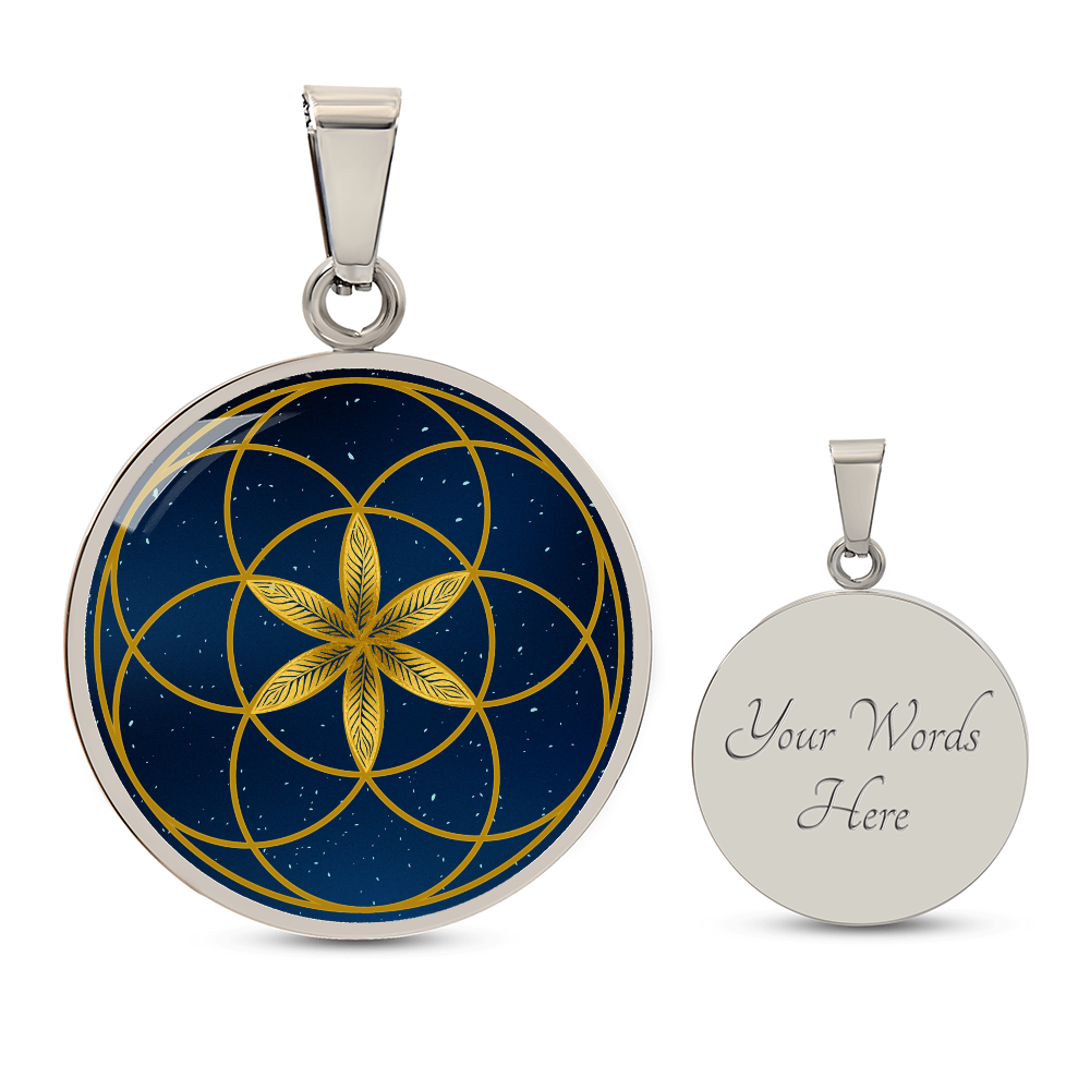 Seed of Life Sacred Geometry Necklace | Mandala Pendant | Spiritual Yoga Jewelry