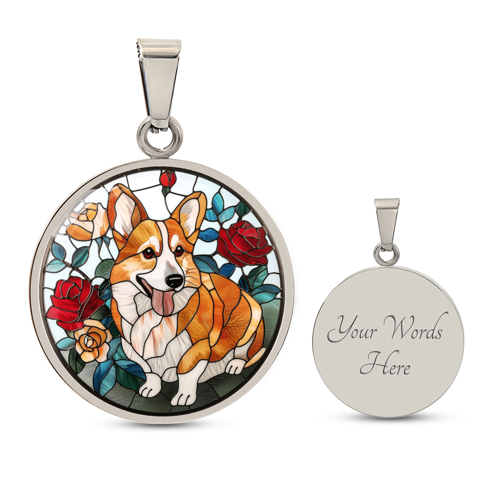 Corgi Necklace Pendant | Cute Welsh Corgi Puppy Minimalist Necklace | Animal Necklace