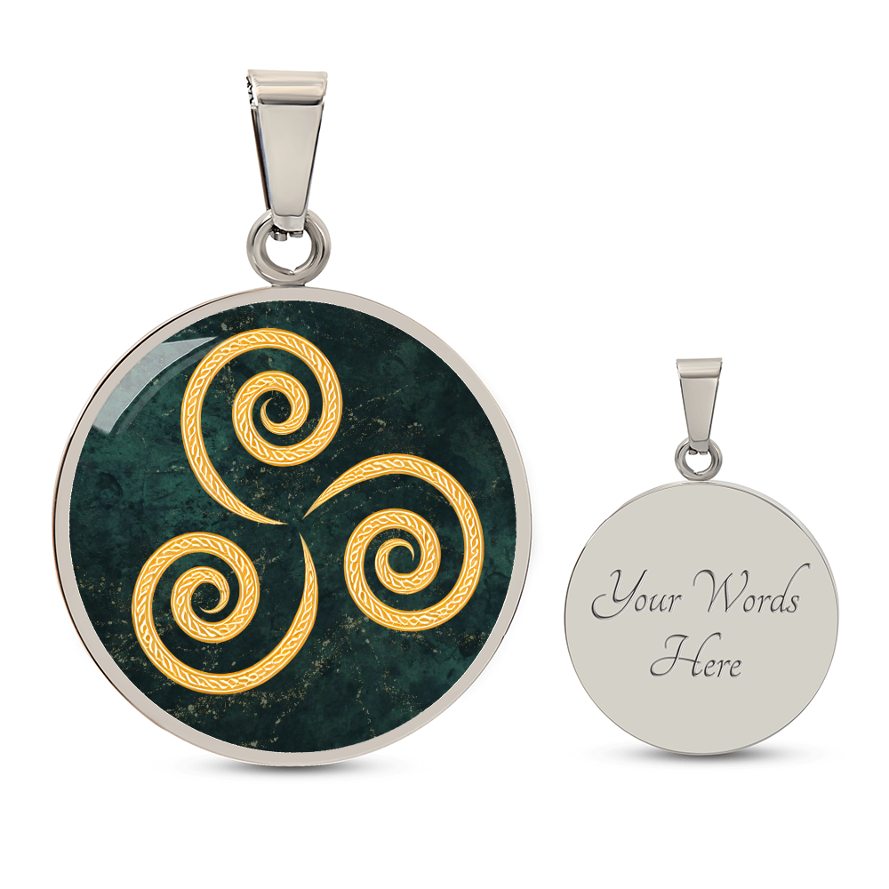 Triskelion Celtic Graphic Pendent / Celtic Mythology Pendant