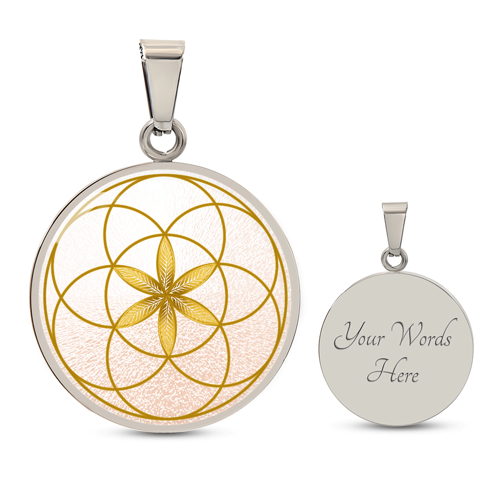 Seed of Life Sacred Geometry Necklace | Sacred Geometry Pendant | Circle of Life Charm | Spiritual Yoga Jewelry