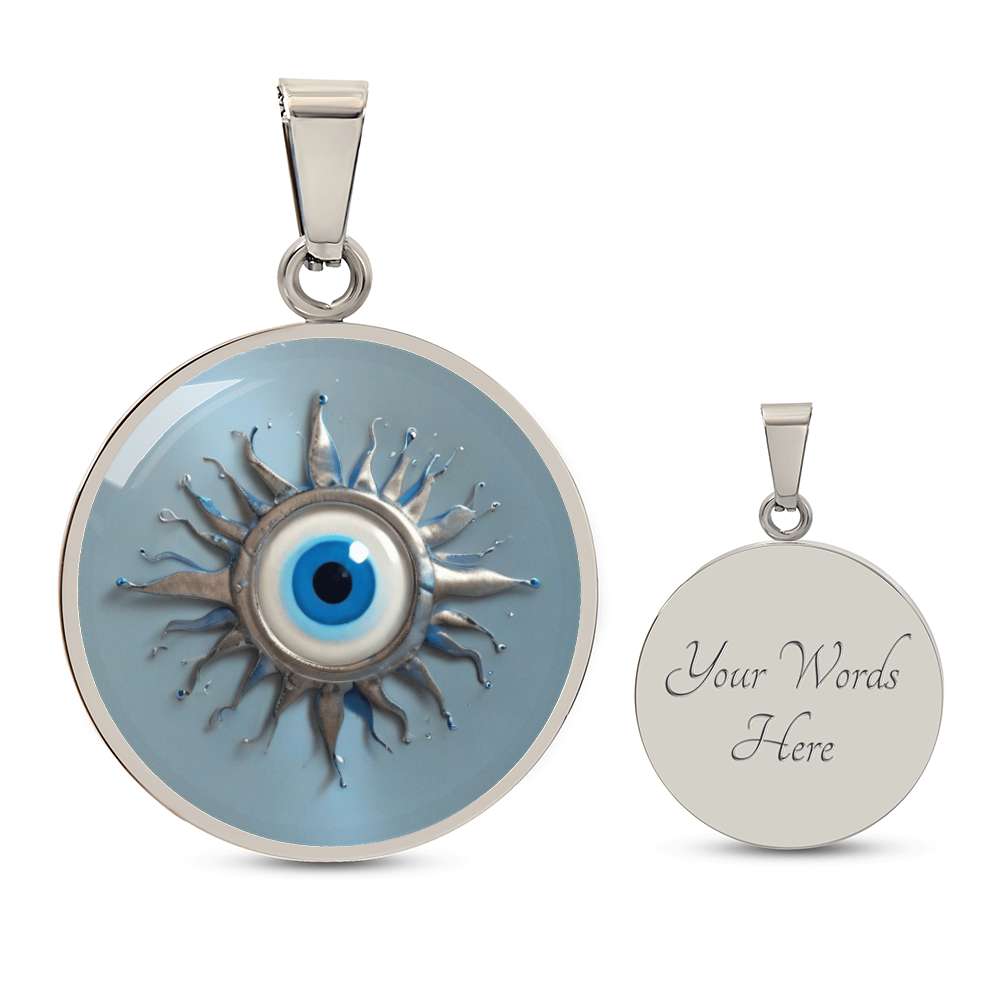 Turkish Evil Eye Charm Pendant | Protection Jewelry | Good Luck Charm Eye Necklace | Evil Eye Pendant Chain |