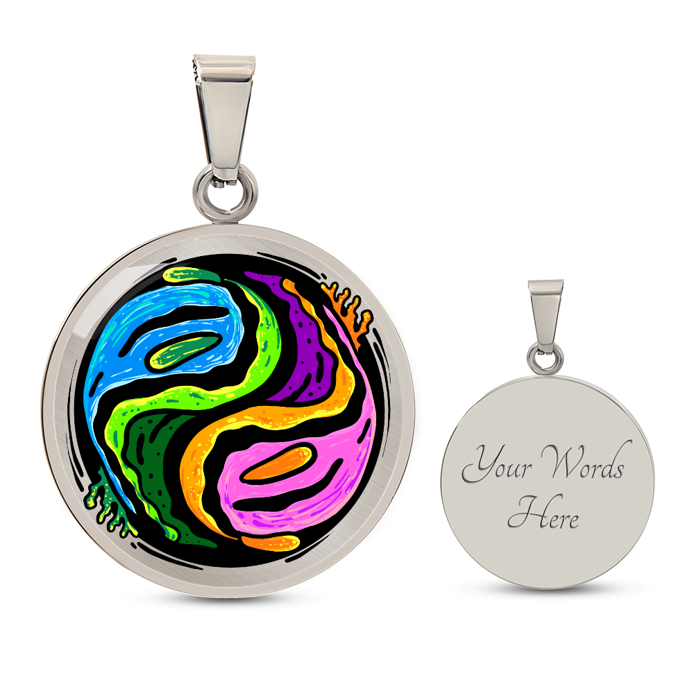 Nudibranch Necklace | Nudi Yin Yang Pendant | Nudibranch Lover Gift