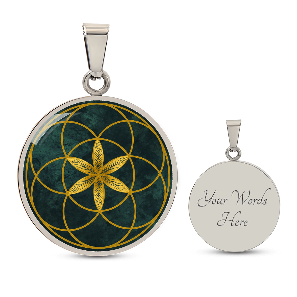 Seed of Life Sacred Geometry Necklace | Circle of Life Charm | Spiritual Yoga Jewelry