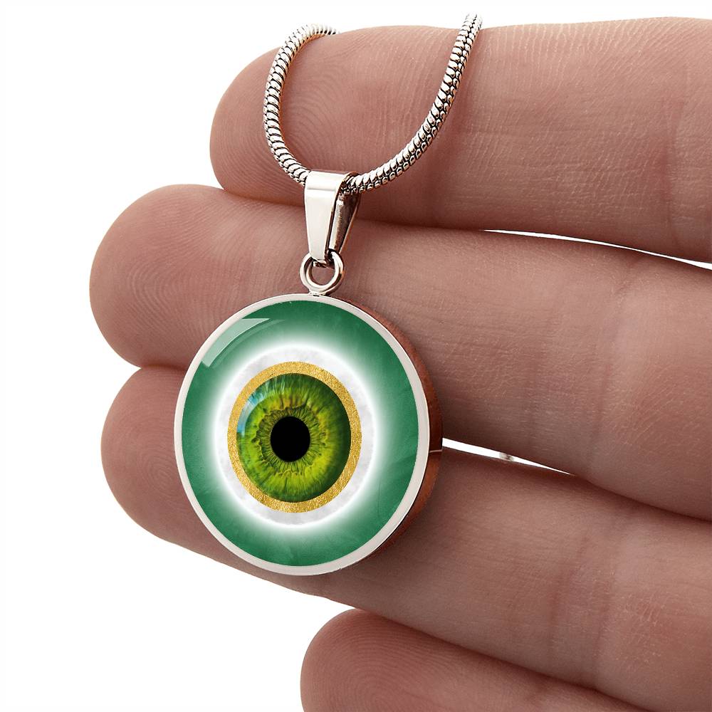 Green Evil Eye Pendant