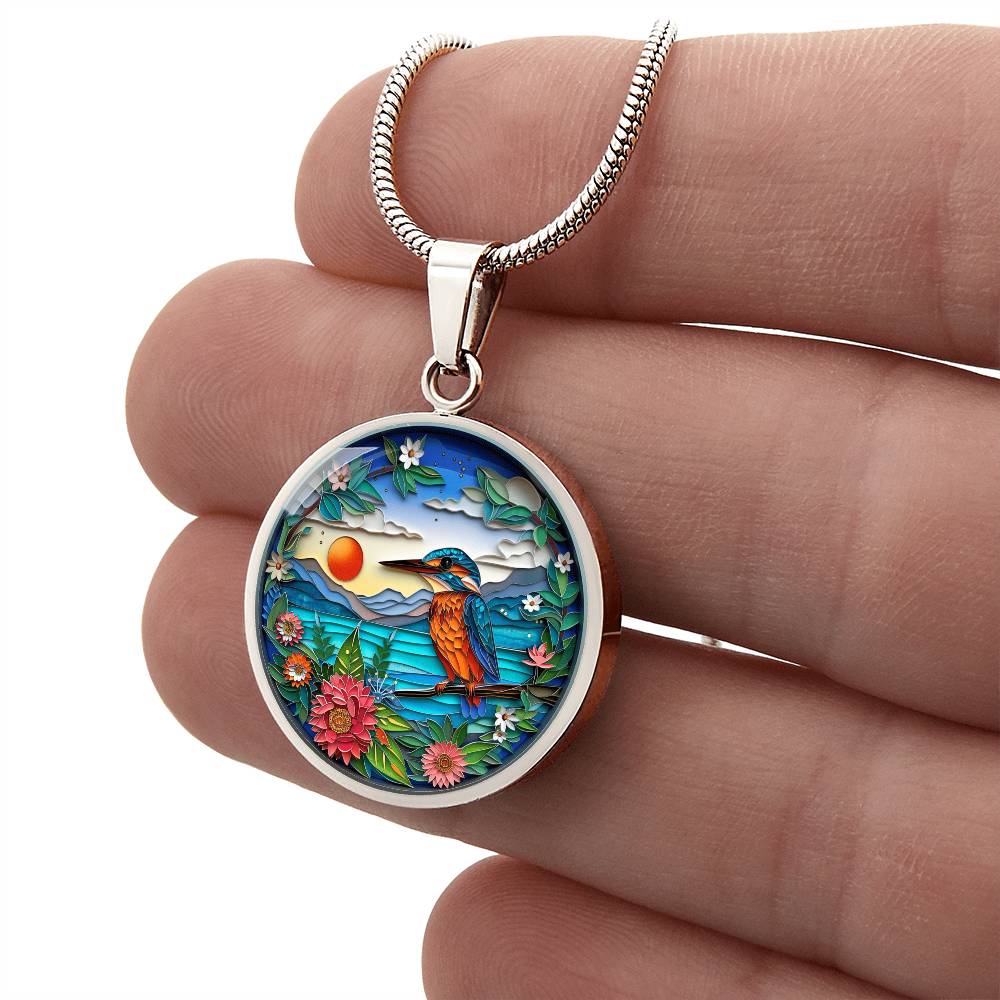 Kingfisher 3D Effect Necklace