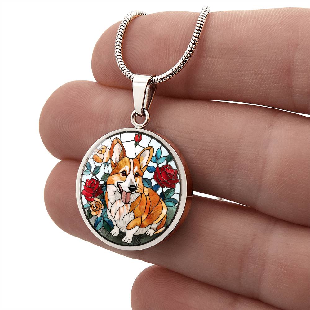 Corgi Necklace Pendant | Cute Welsh Corgi Puppy Minimalist Necklace | Animal Necklace