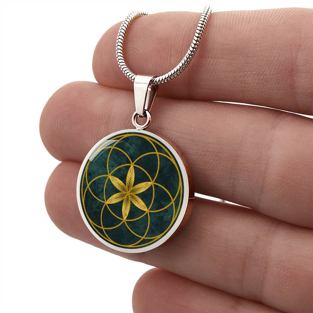 Seed of Life Sacred Geometry Necklace | Circle of Life Charm | Spiritual Yoga Jewelry