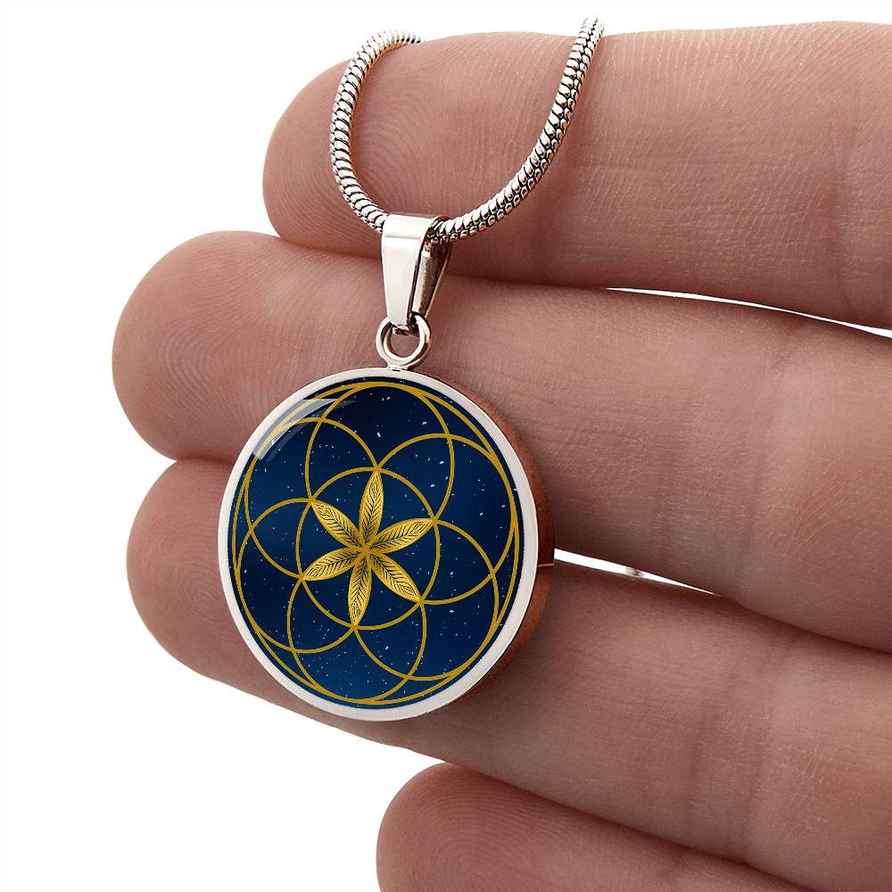 Seed of Life Sacred Geometry Necklace | Mandala Pendant | Spiritual Yoga Jewelry