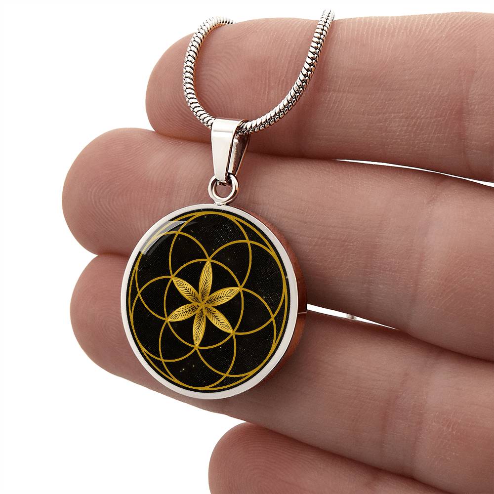 Seed of Life Sacred Geometry Necklace | Mandala Pendant | Seed of Life Charm | Spiritual Yoga Jewelry