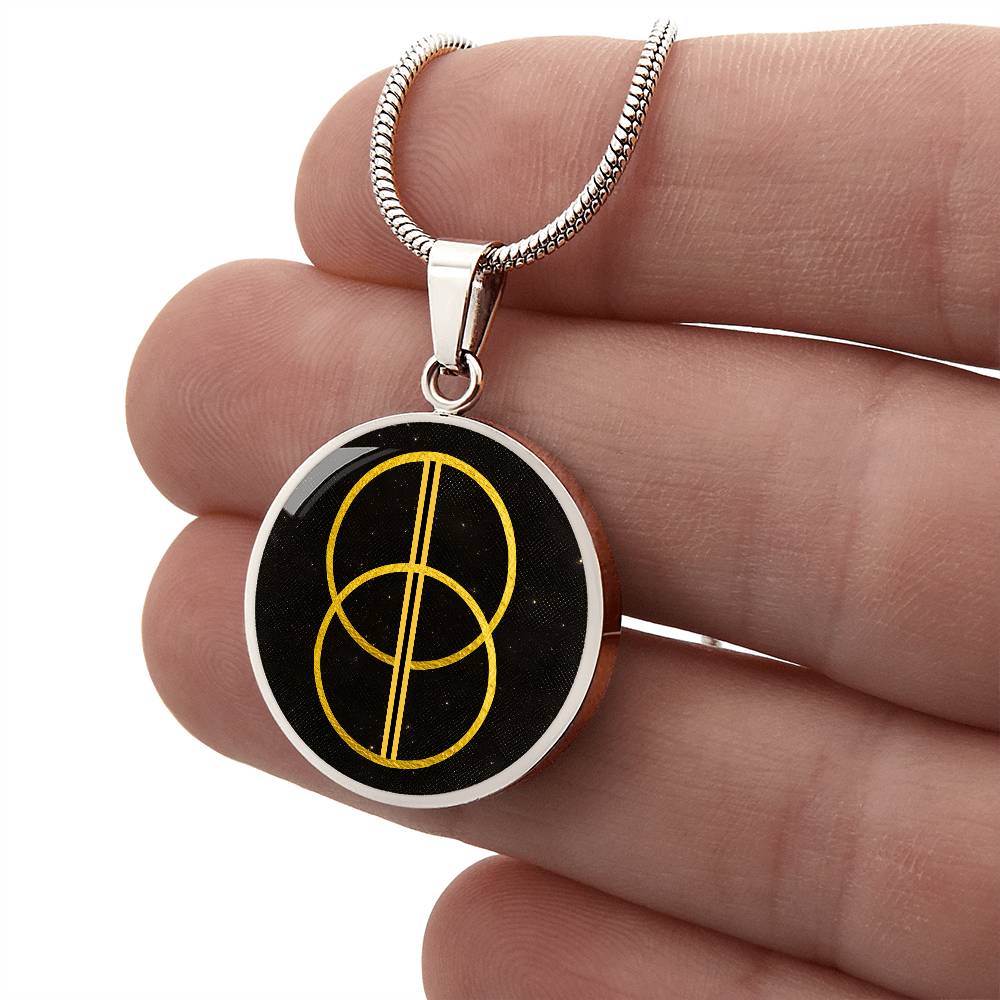 Vesica Piscis Flower of Life Necklace | Sacred Geometry Necklace | Chalice Well Necklace Pendant | Avalon Spiritual Jewelry