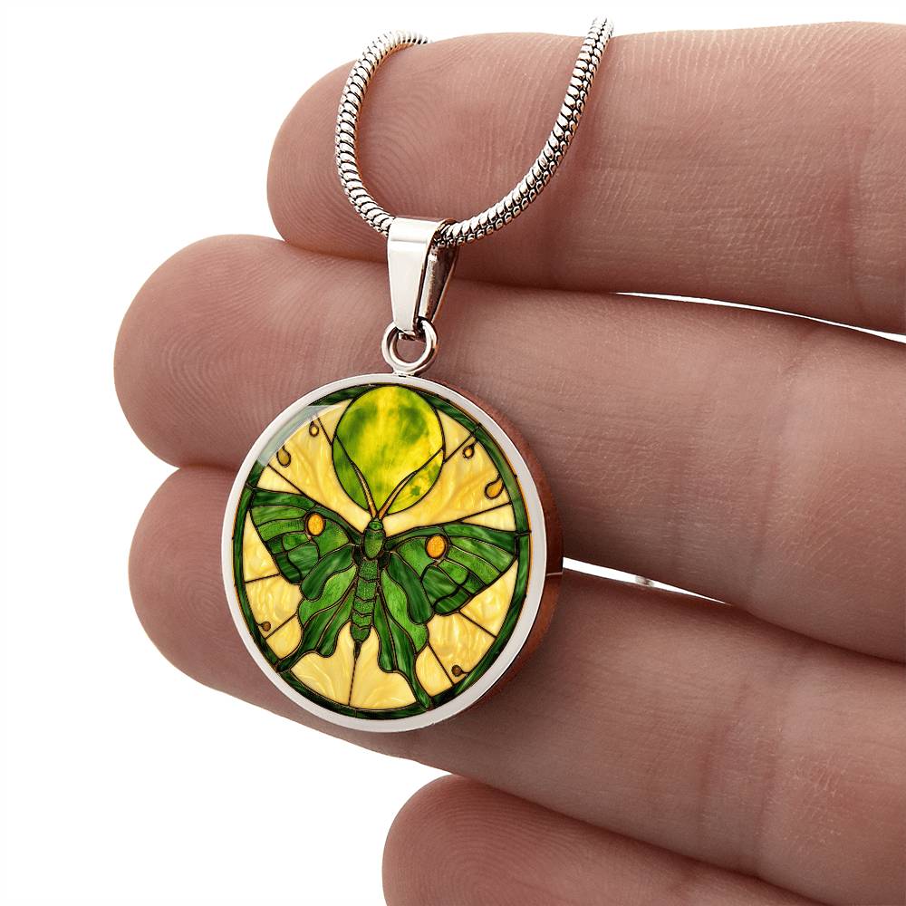 Luna Moth Vintage Necklace | Intuition Jewelry | Whimsical Goth Jewelry  | Bug Jewelry