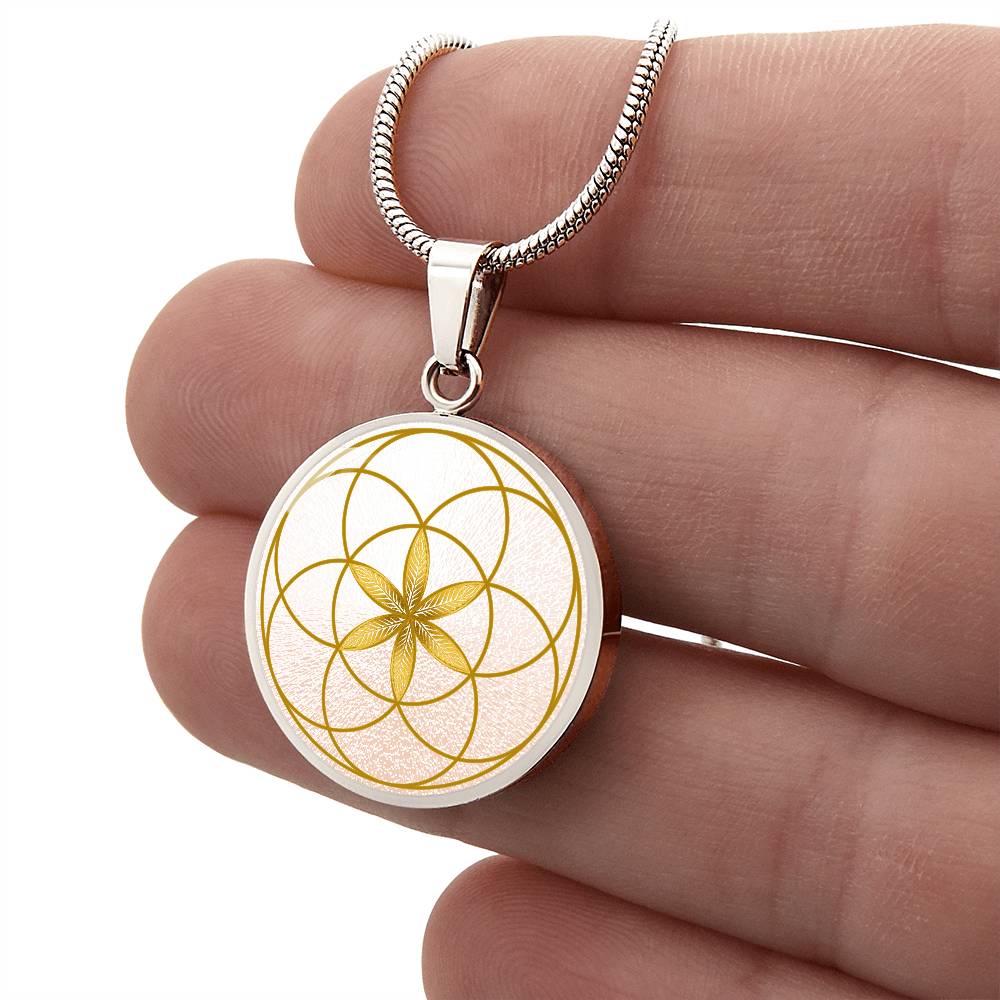 Seed of Life Sacred Geometry Necklace | Sacred Geometry Pendant | Circle of Life Charm | Spiritual Yoga Jewelry