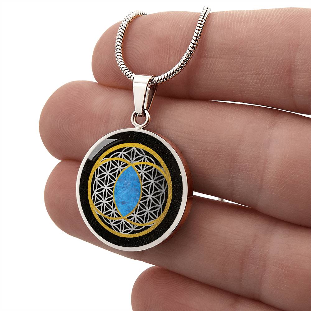 Vesica Piscis & Flower of Life Necklace | Sacred Geometry Necklace