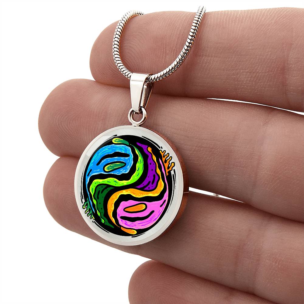 Nudibranch Necklace | Nudi Yin Yang Pendant | Nudibranch Lover Gift