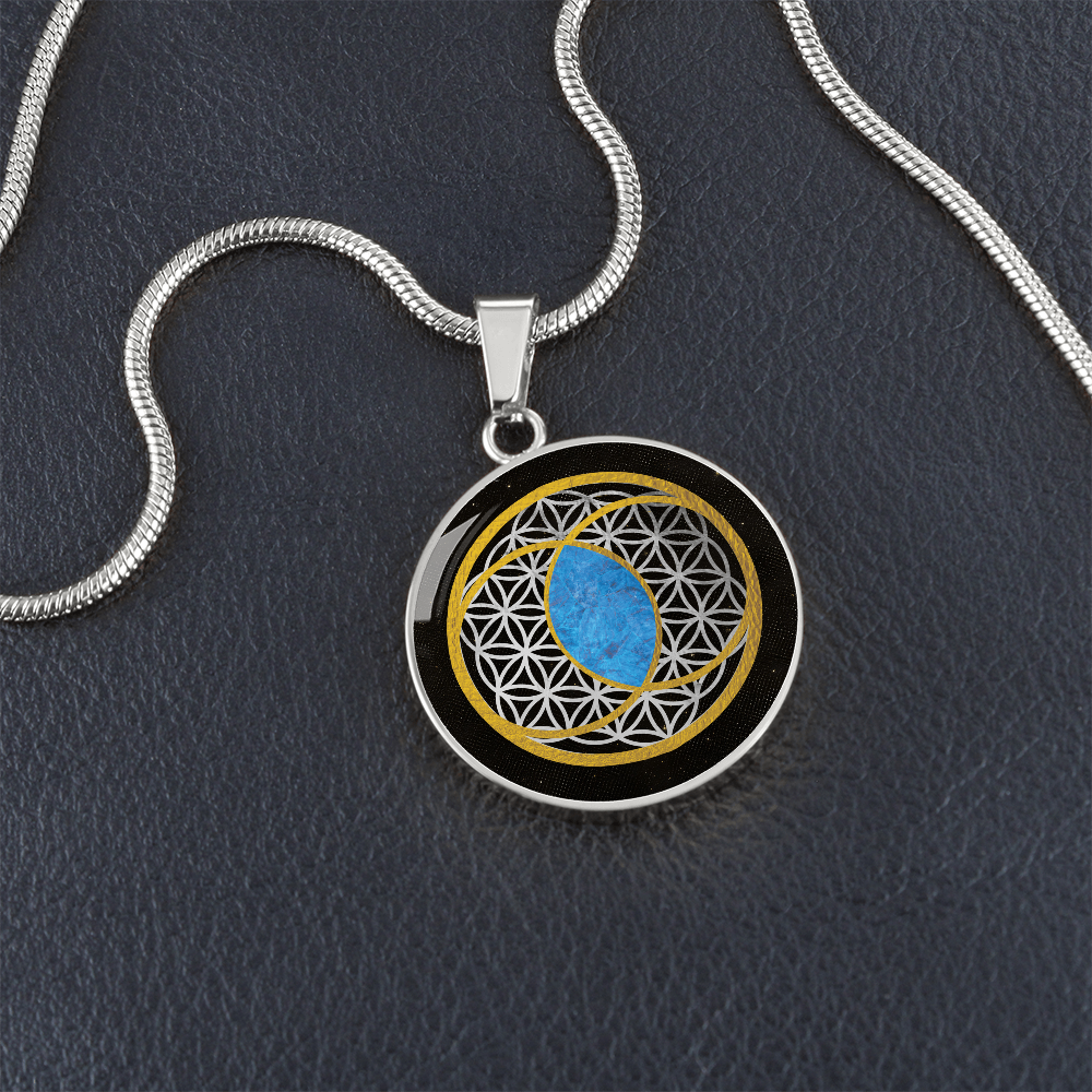 Vesica Piscis & Flower of Life Necklace | Sacred Geometry Necklace