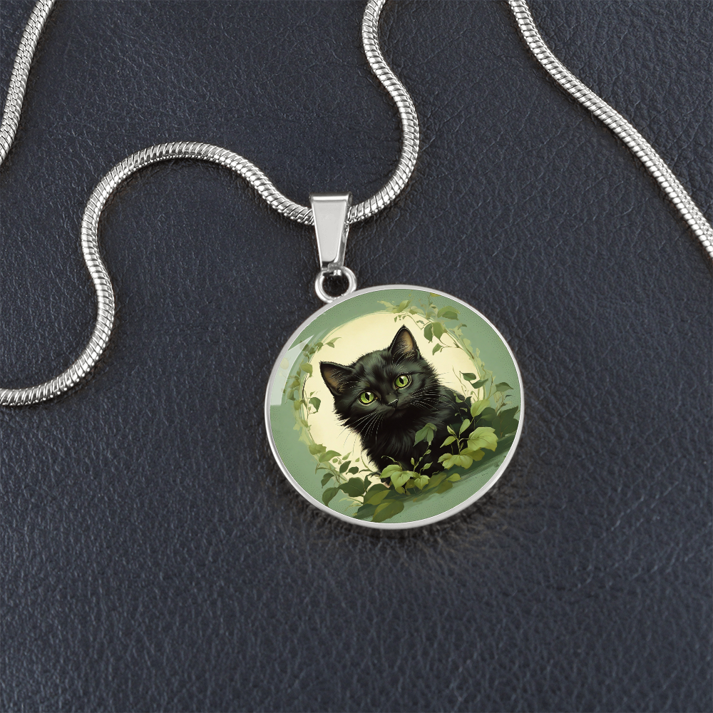 Vintage Cute Black Kitten pendant, cute kitten gift, cat lover pendant or keychain