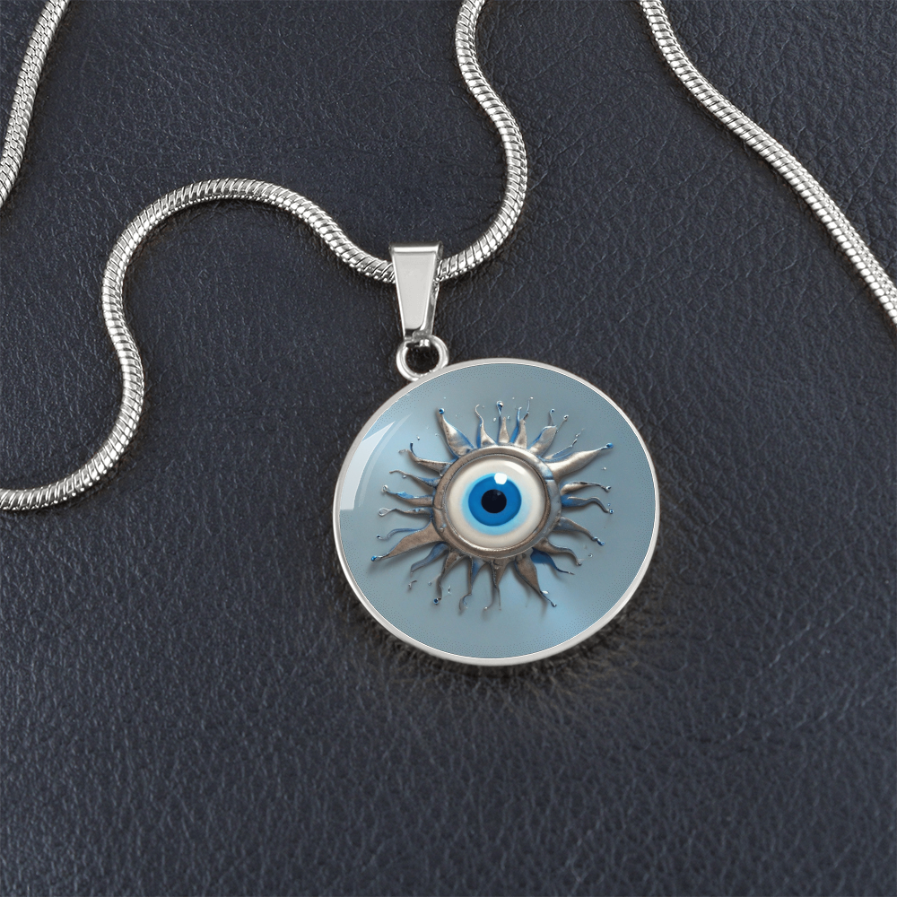 Turkish Evil Eye Charm Pendant | Protection Jewelry | Good Luck Charm Eye Necklace | Evil Eye Pendant Chain |