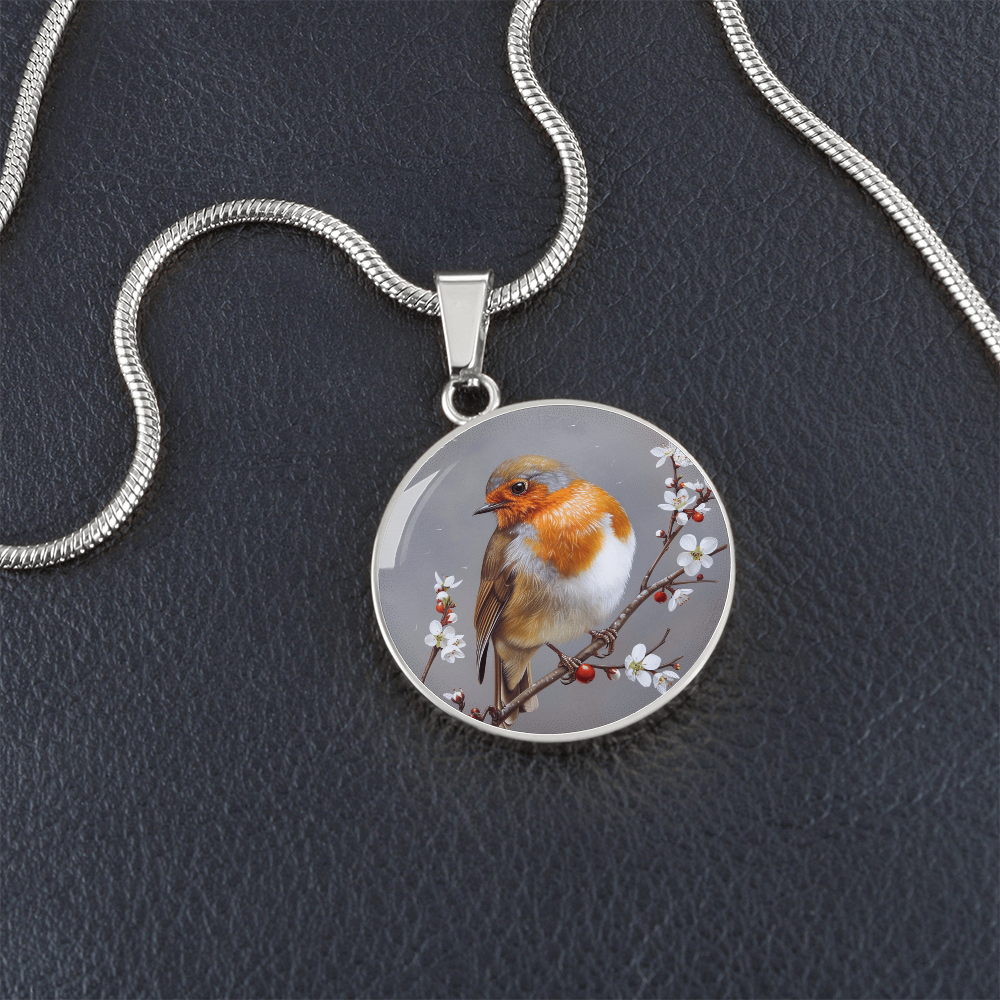 Red Robin Bird Pendant Necklace | Nature Inspired Jewellery | Bird Necklace | Bird Lover Gift | Vintage Robin Bird Charm