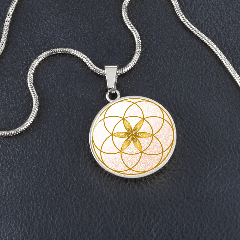 Seed of Life Sacred Geometry Necklace | Sacred Geometry Pendant | Circle of Life Charm | Spiritual Yoga Jewelry