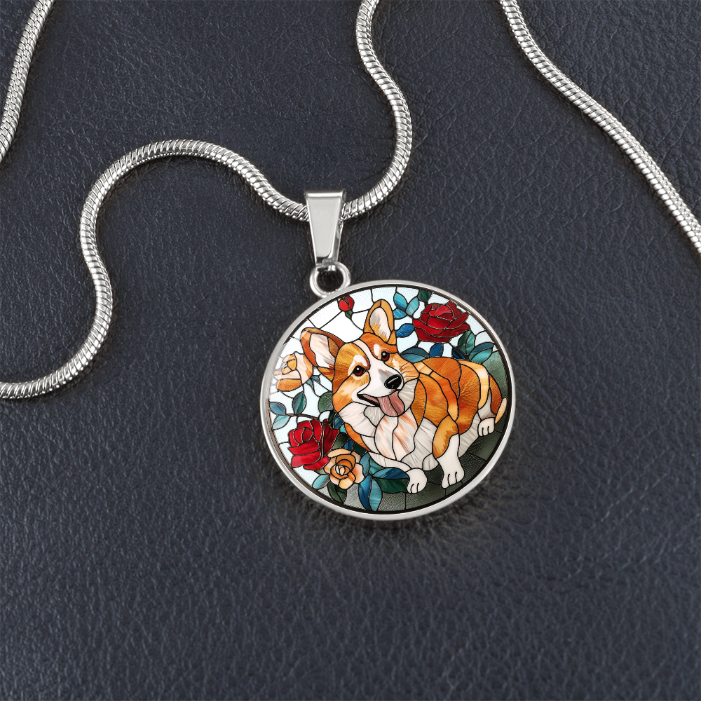 Corgi Necklace Pendant | Cute Welsh Corgi Puppy Minimalist Necklace | Animal Necklace