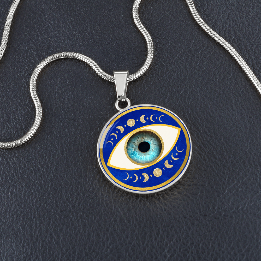 Evil Eye & Triple Moon Pendant