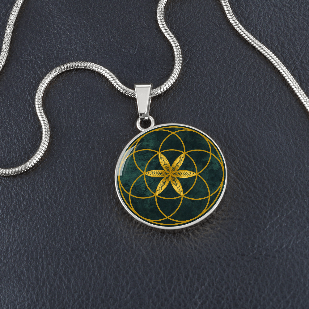 Seed of Life Sacred Geometry Necklace | Circle of Life Charm | Spiritual Yoga Jewelry