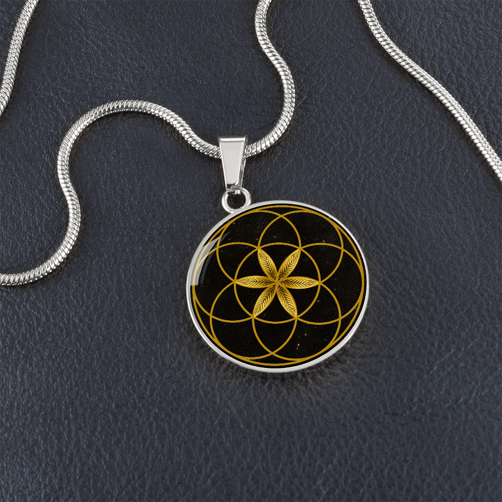 Seed of Life Sacred Geometry Necklace | Mandala Pendant | Seed of Life Charm | Spiritual Yoga Jewelry