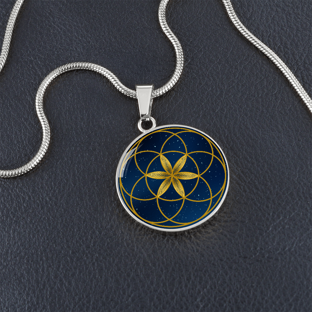 Seed of Life Sacred Geometry Necklace | Mandala Pendant | Spiritual Yoga Jewelry