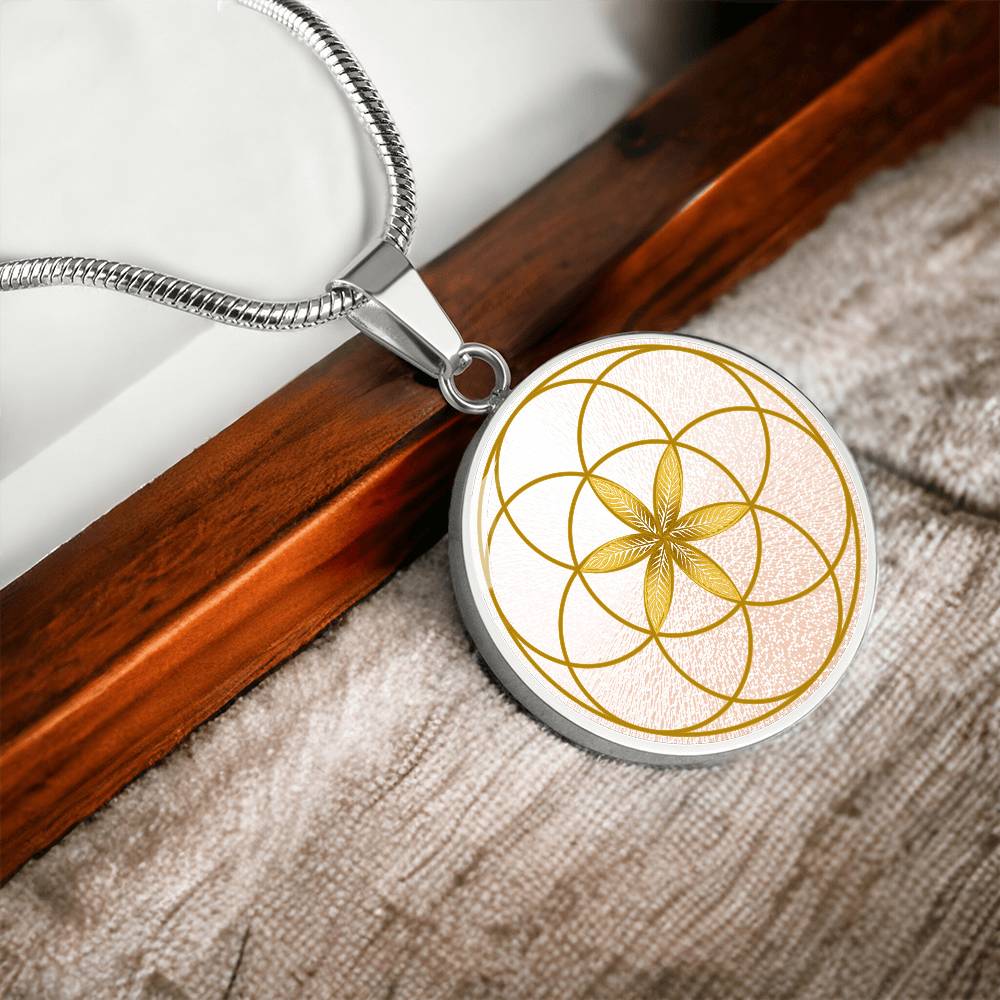 Seed of Life Sacred Geometry Necklace | Sacred Geometry Pendant | Circle of Life Charm | Spiritual Yoga Jewelry