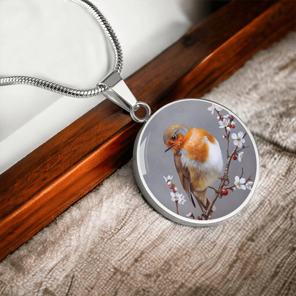 Red Robin Bird Pendant Necklace | Nature Inspired Jewellery | Bird Necklace | Bird Lover Gift | Vintage Robin Bird Charm
