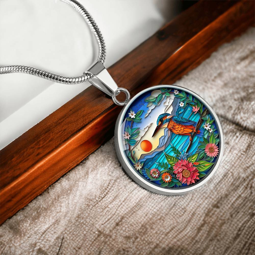 Kingfisher 3D Effect Necklace