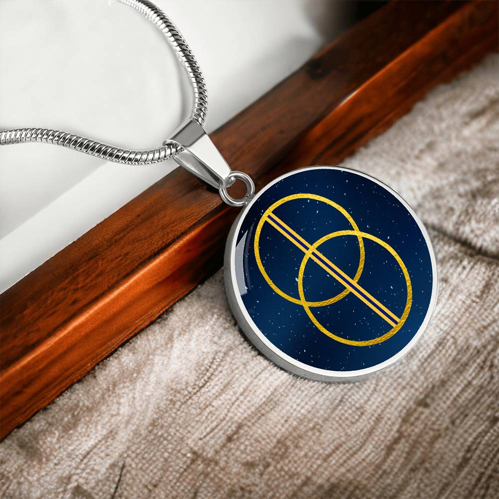 Vesica Piscis Flower of Life Necklace | Sacred Geometry Necklace | Chalice Well Necklace Pendant | Avalon Spiritual Jewelry
