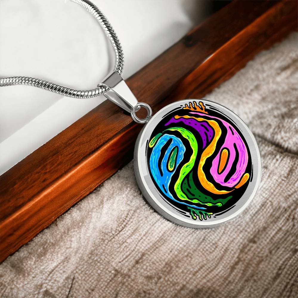 Nudibranch Necklace | Nudi Yin Yang Pendant | Nudibranch Lover Gift