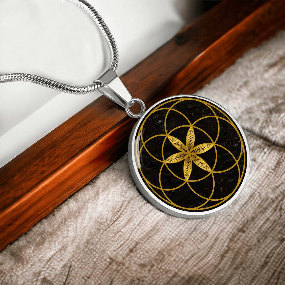 Seed of Life Sacred Geometry Necklace | Mandala Pendant | Seed of Life Charm | Spiritual Yoga Jewelry