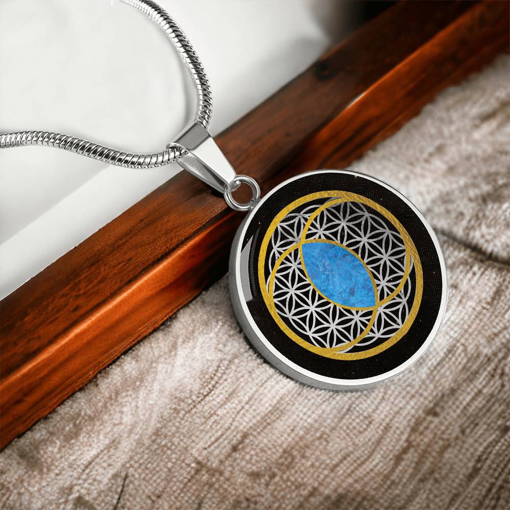 Vesica Piscis & Flower of Life Necklace | Sacred Geometry Necklace