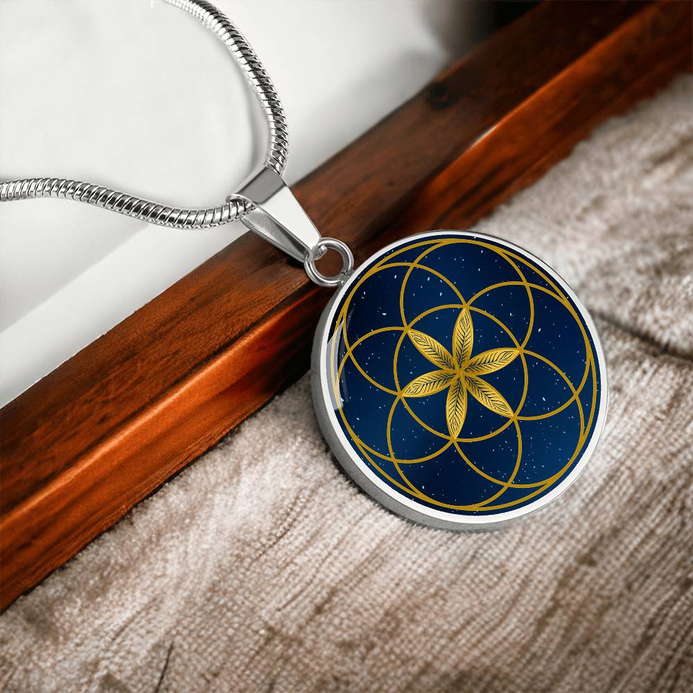Seed of Life Sacred Geometry Necklace | Mandala Pendant | Spiritual Yoga Jewelry