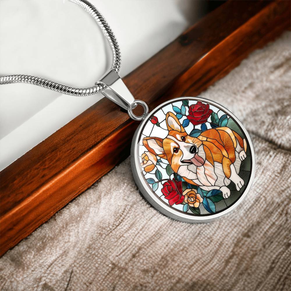 Corgi Necklace Pendant | Cute Welsh Corgi Puppy Minimalist Necklace | Animal Necklace