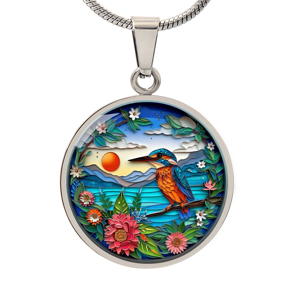 Kingfisher 3D Effect Necklace