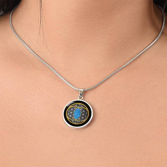 Vesica Piscis & Flower of Life Necklace | Sacred Geometry Necklace