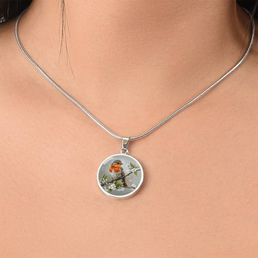 Red Robin Bird Pendant Necklace | Nature Inspired Jewellery | Bird Necklace | Bird Lover Gift | Vintage Robin Bird Charm