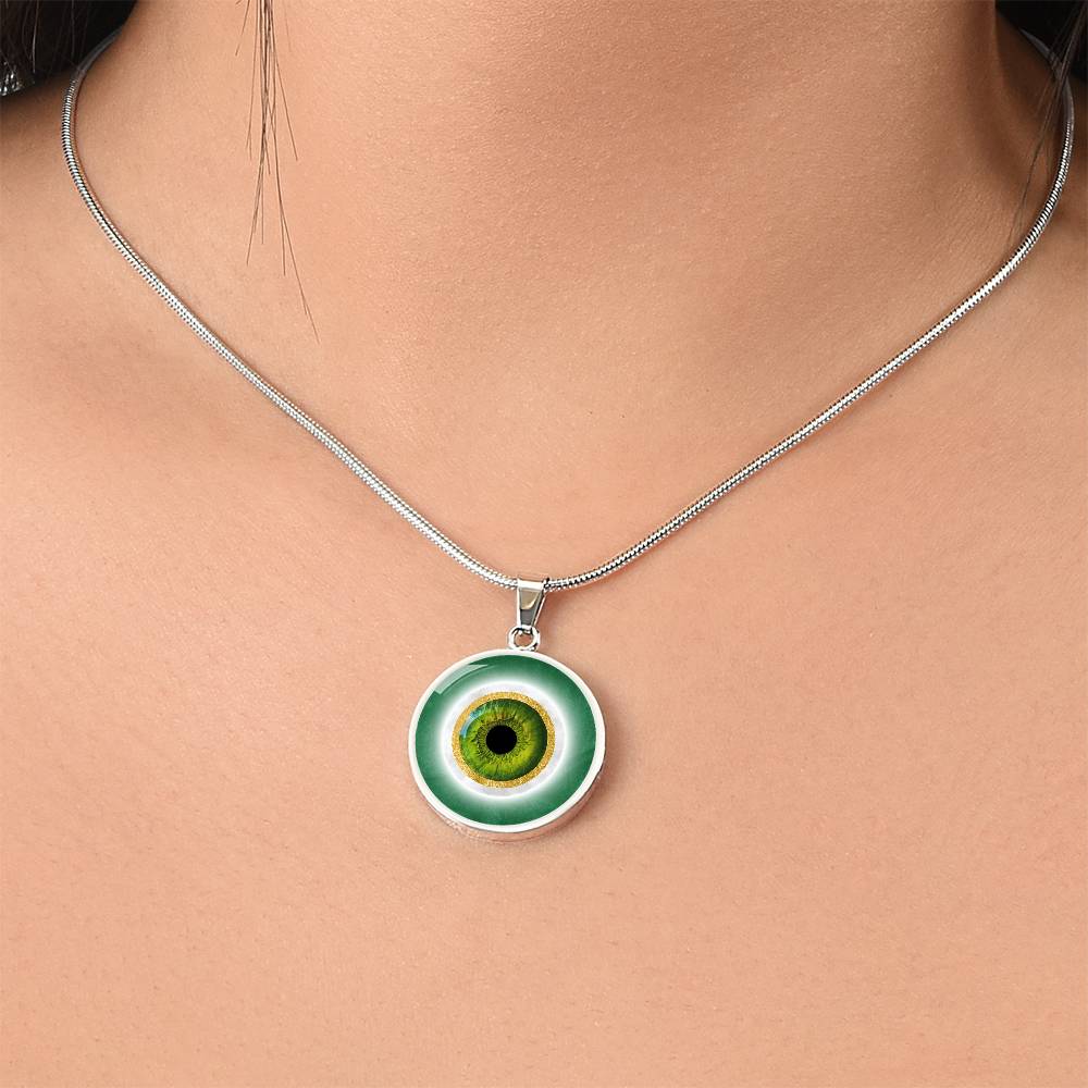 Green Evil Eye Pendant