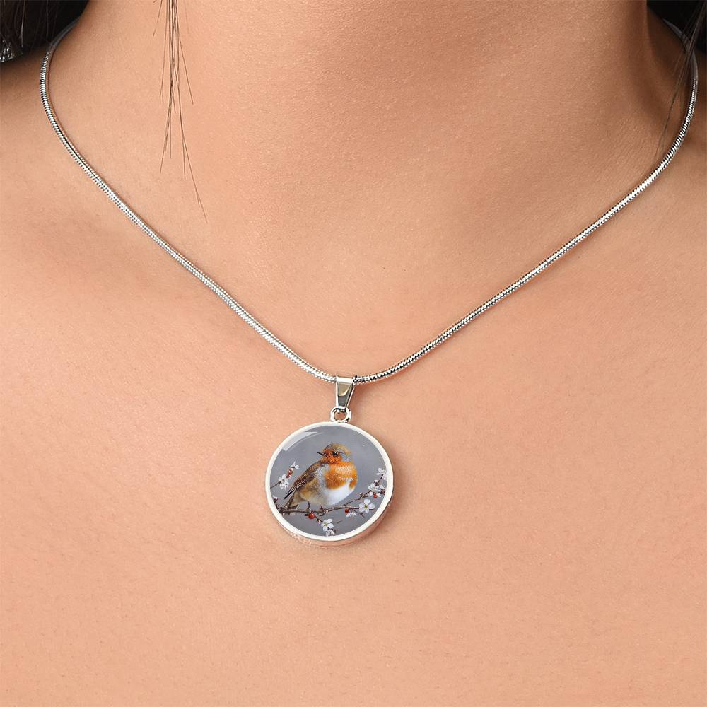 Red Robin Bird Pendant Necklace | Nature Inspired Jewellery | Bird Necklace | Bird Lover Gift | Vintage Robin Bird Charm