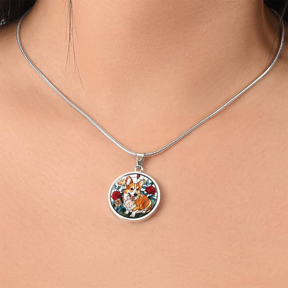 Corgi Necklace Pendant | Cute Welsh Corgi Puppy Minimalist Necklace | Animal Necklace